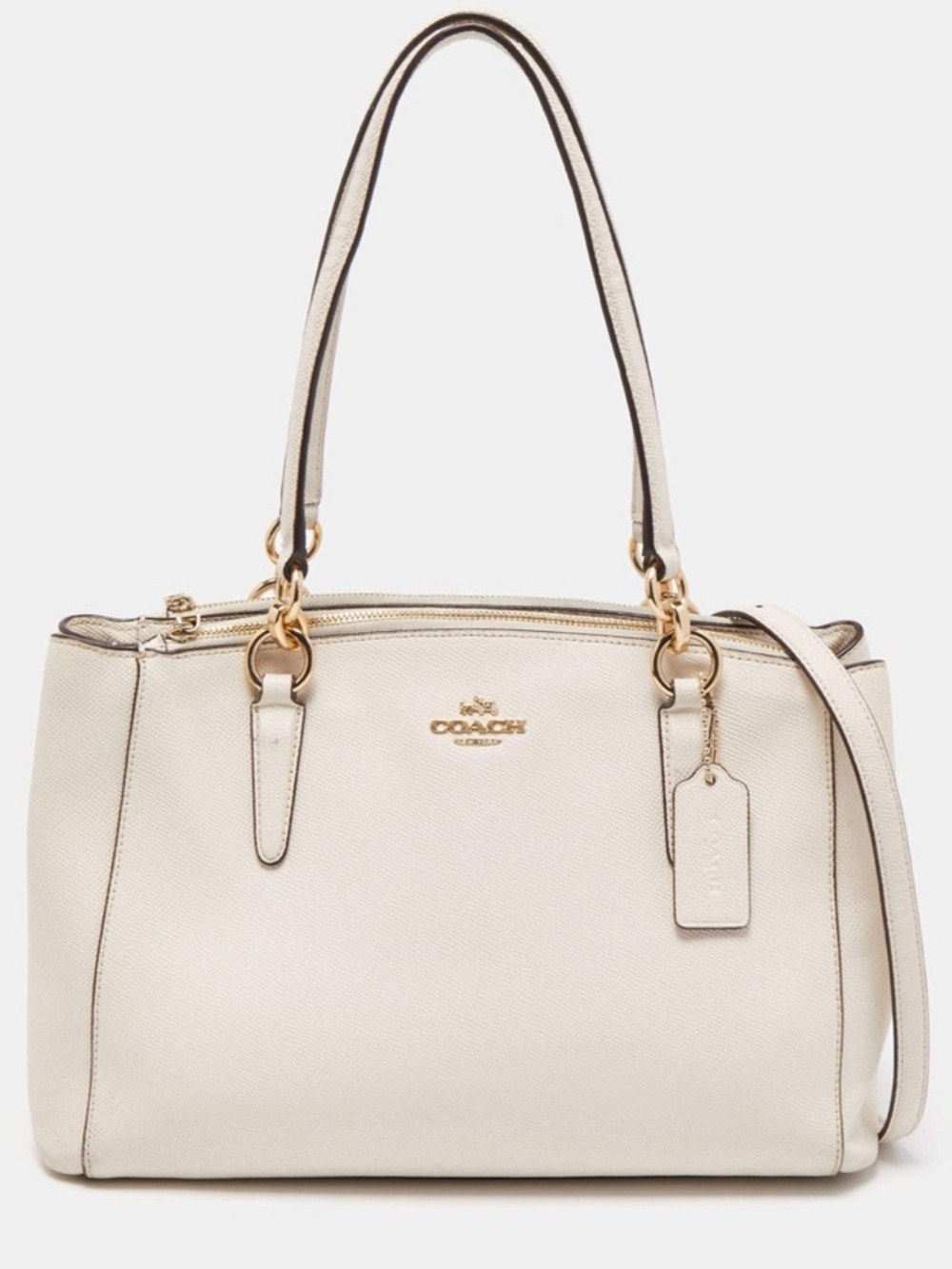 COACH CHRISTIE CARRYALL SATCHEL EGGSHELL